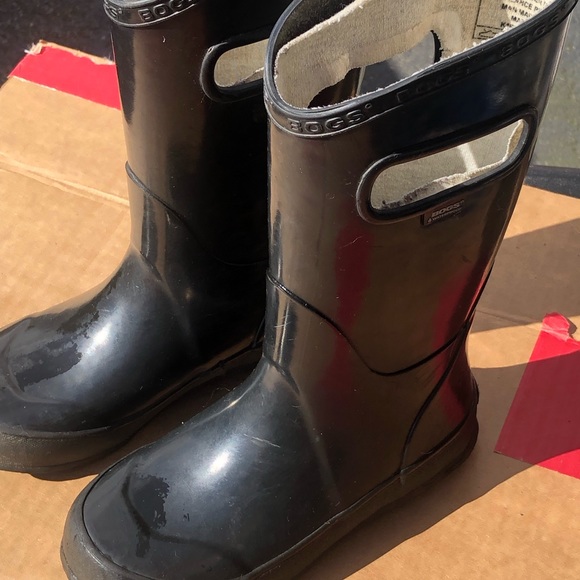 BOGS Kids Rubber Waterproof Rain Boot for Boys and Girls Shoe, Gray Size 13 - Picture 3 of 11